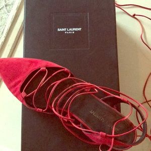 YSL lace up flats - so amazing.